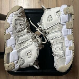 Nike Kids Sneakers in White and Tan